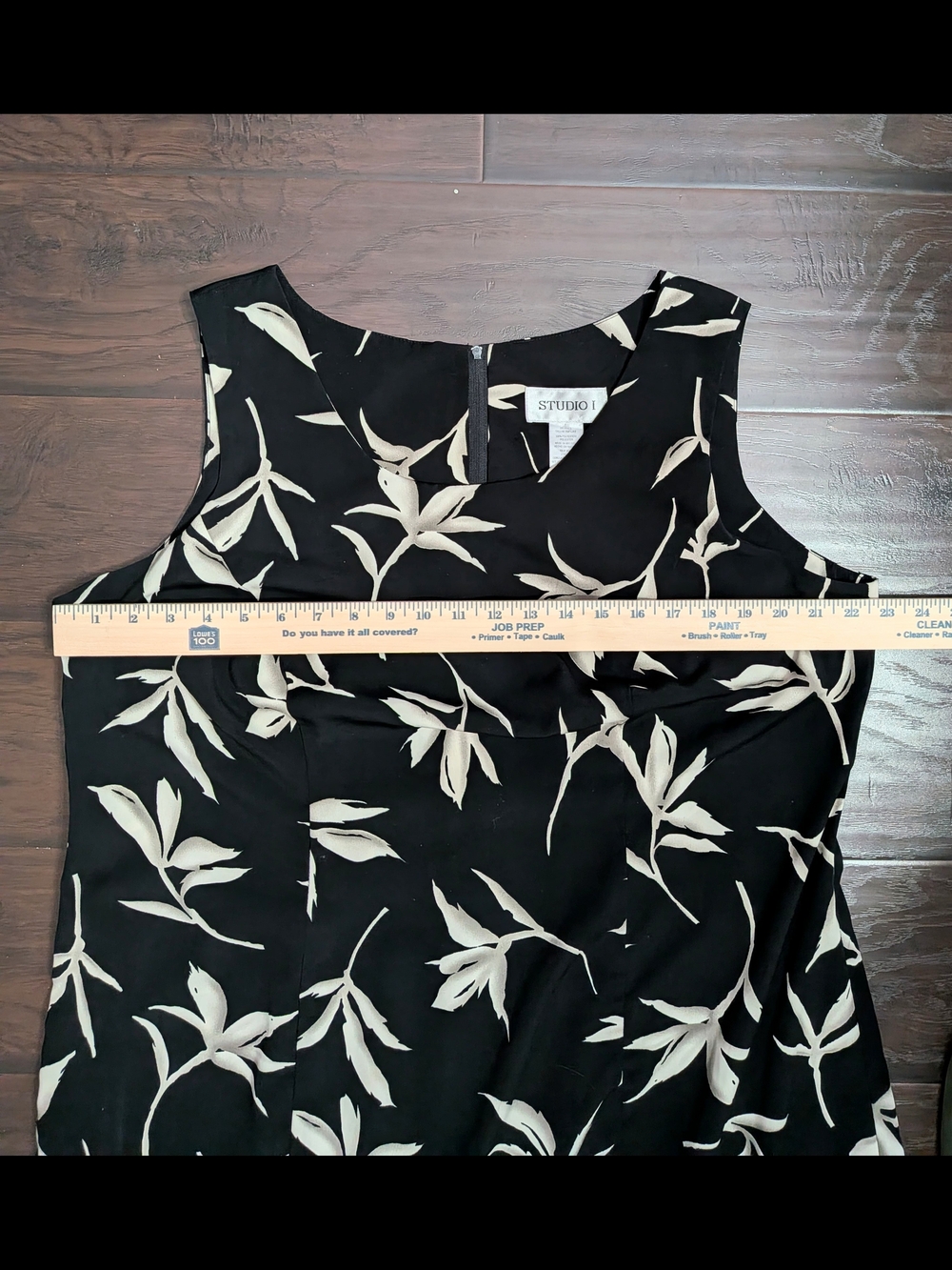 Studio 1 Black Midi/Maxi Dress with Cream Floral Print - Picture 6 of 8